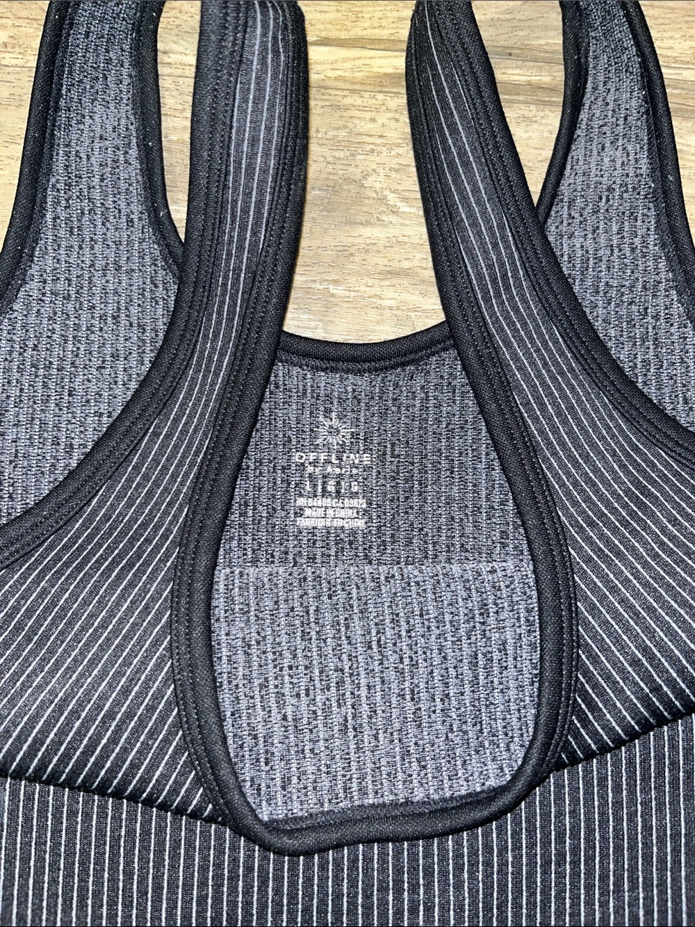 aerie Black Ribbed Scoop Tank Top - Picture 2 of 3